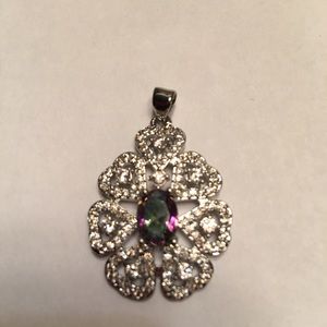 New Beautiful Rainbow Oval stone Pendant